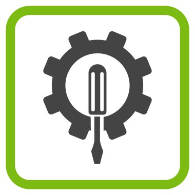 Bir çerçevedeki mühendislik vektör simgesi