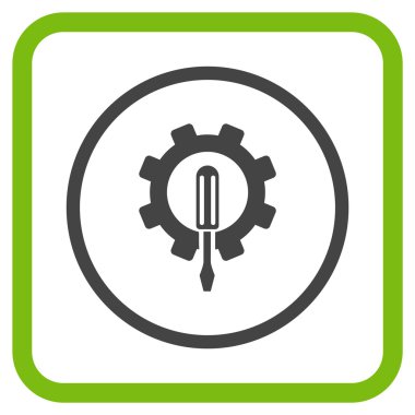 Bir çerçevedeki mühendislik vektör simgesi