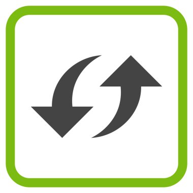 Exchange oklar bir çerçeve içinde simge vektör