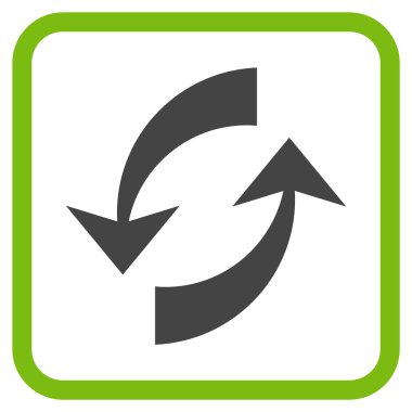 Exchange oklar bir çerçeve içinde simge vektör