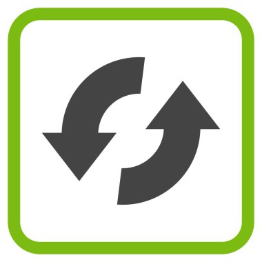 Exchange oklar bir çerçeve içinde simge vektör