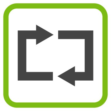 Exchange oklar bir çerçeve içinde simge vektör