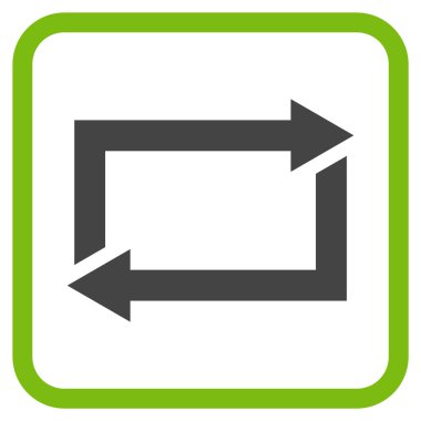 Exchange oklar bir çerçeve içinde simge vektör