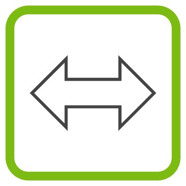 Exchange yatay vektör simgesi bir çerçeve içinde
