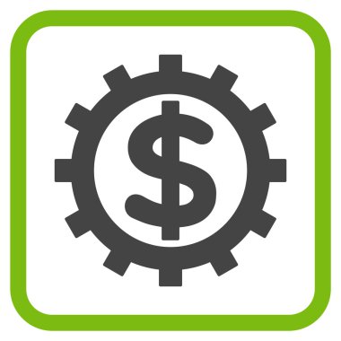 Finans sektöründe vektör simgesi bir çerçeve içinde