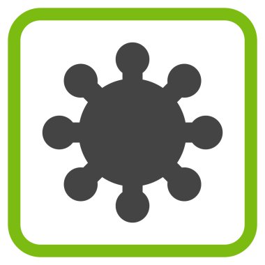 Dişli vektör simgesi bir çerçeve içinde