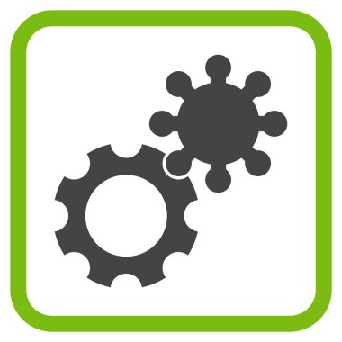 Gears'ı vektör simgesi bir çerçeve içinde