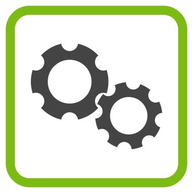 Gears'ı vektör simgesi bir çerçeve içinde