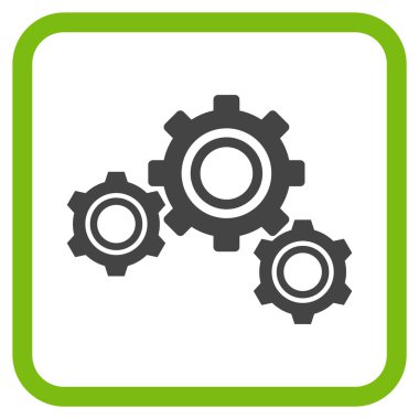 Gears'ı vektör simgesi bir çerçeve içinde