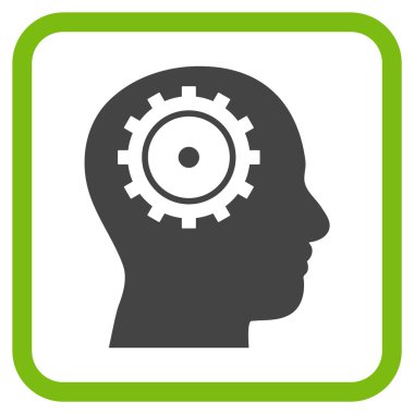 Akıl vektör simgesi bir çerçeve içinde