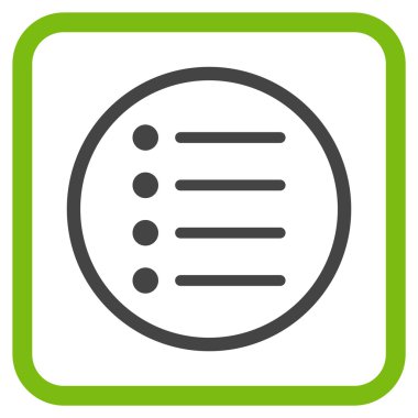 Öğeleri vektör simgesi bir çerçeve içinde