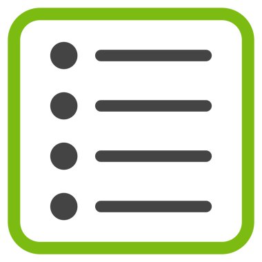 Öğeleri vektör simgesi bir çerçeve içinde