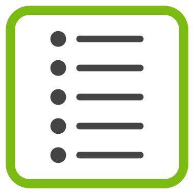 Öğeleri vektör simgesi bir çerçeve içinde