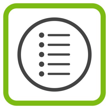 Öğeleri vektör simgesi bir çerçeve içinde