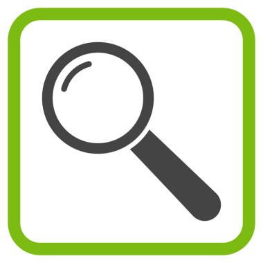 Büyüteç'i vektör simgesi bir çerçeve içinde