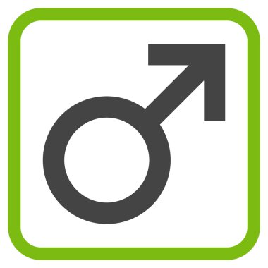 Erkek simge vektör simgesi bir çerçeve içinde