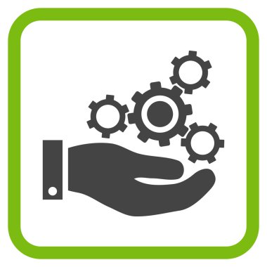 Mekanik Servisi vektör simgesi bir çerçeve içinde