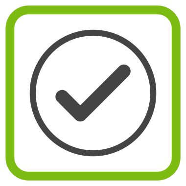 Tamam vektör simgesi bir çerçeve içinde