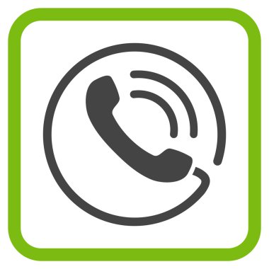 Telefon vektör simgesi bir çerçeve içinde