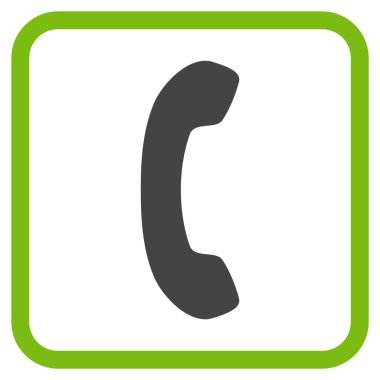 Telefon alıcı vektör simgesi bir çerçeve içinde