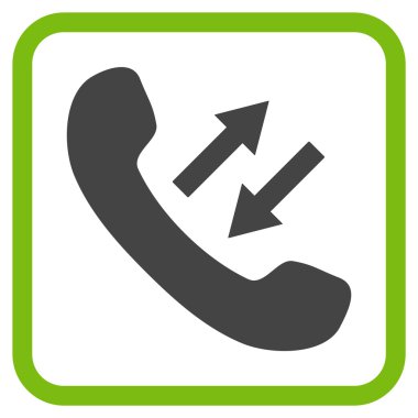 Vektör simgesi bir çerçevede konuşurken telefon