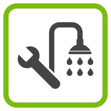 Sıhhi tesisat vektör simgesi bir çerçeve içinde