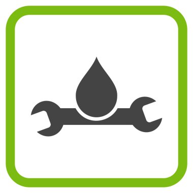 Sıhhi tesisat vektör simgesi bir çerçeve içinde