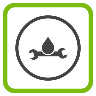 Sıhhi tesisat vektör simgesi bir çerçeve içinde