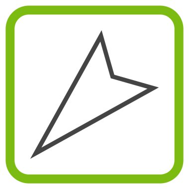 İşaretçi yaptı vektör simgesi bir çerçeve içinde aşağı