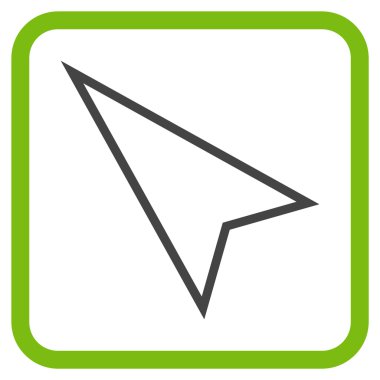 İşaretçi yaptı vektör simgesi bir çerçeve içinde yukarı