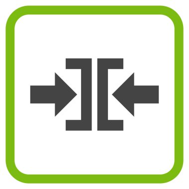 Basın yatay yöndeki vektör simgesi bir çerçeve içinde