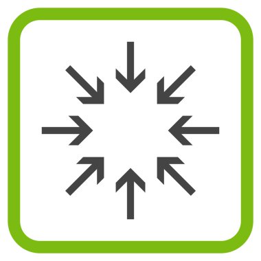 Basınç oklar bir çerçeve içinde simge vektör