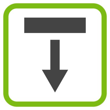 Vektör simgesi bir çerçeve içinde aşağı çekin