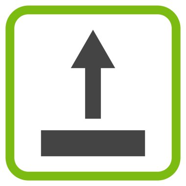 Vektör simgesi bir çerçeve içinde yukarı çekin