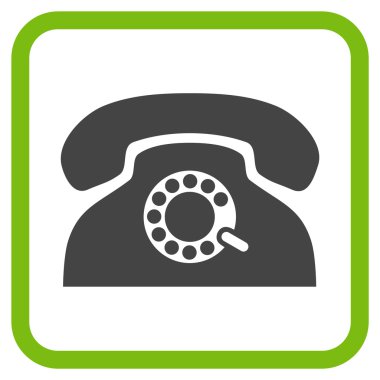 Nabız telefon vektör simgesi bir çerçeve içinde