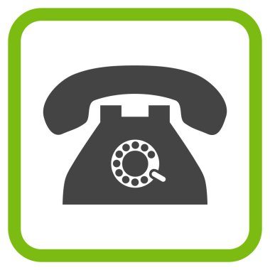 Nabız telefon vektör simgesi bir çerçeve içinde