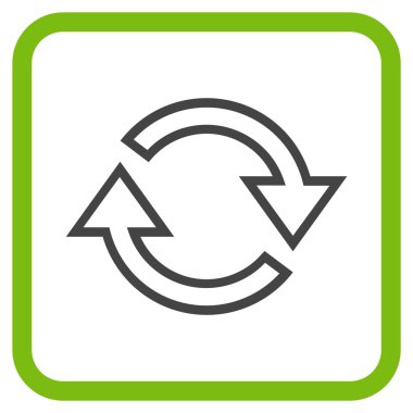 Oklar vektör simgesi bir çerçeve içinde yenileme