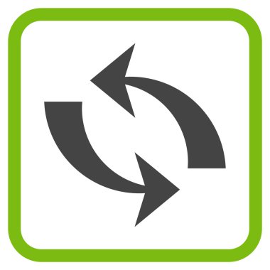 Vektör simgesi bir çerçeve içinde yenileme