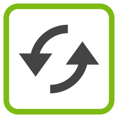 Vektör simgesi bir çerçeve içinde yenileme