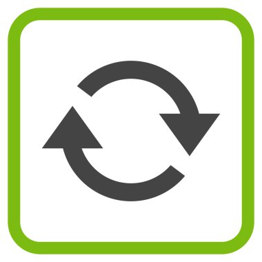 Vektör simgesi bir çerçeve içinde yenileme