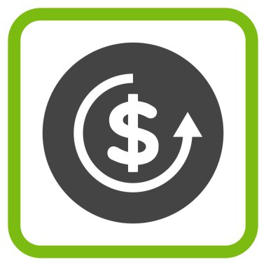 Geri ödeme vektör simgesi bir çerçeve içinde