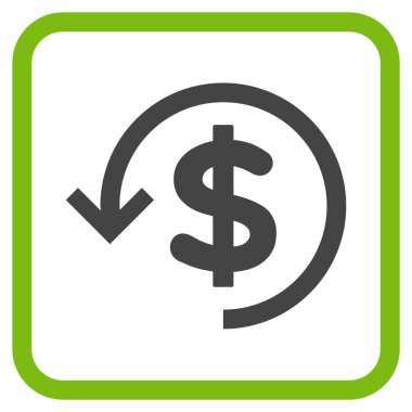 Geri ödeme vektör simgesi bir çerçeve içinde