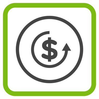 Geri ödeme vektör simgesi bir çerçeve içinde