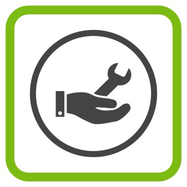 Onarım hizmeti vektör simgesi bir çerçeve içinde