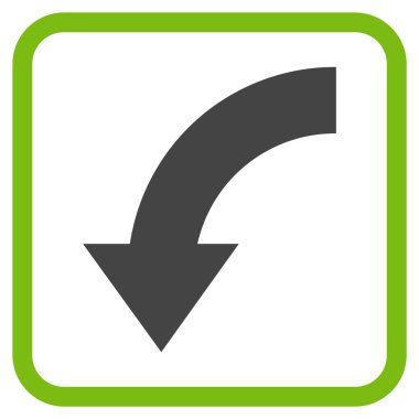 Vektör simgesi bir çerçeve içinde aşağı Döndür