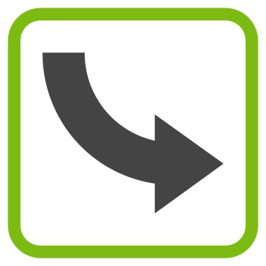 Doğru vektör simgesi bir çerçeve içinde döndürme