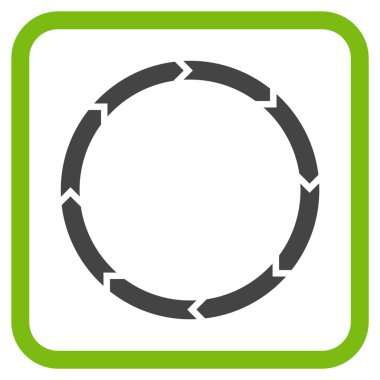 Döndürme vektör simgesi bir çerçeve içinde