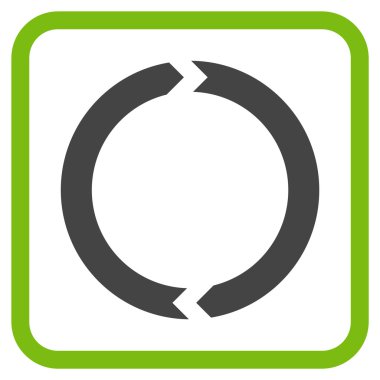 Döndürme vektör simgesi bir çerçeve içinde