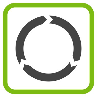 Döndürme vektör simgesi bir çerçeve içinde