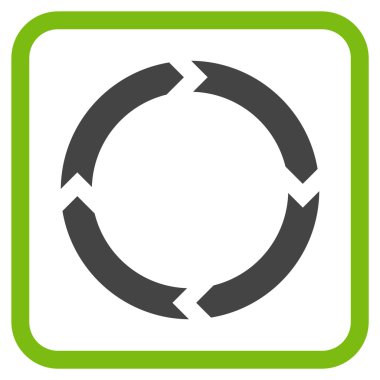 Döndürme vektör simgesi bir çerçeve içinde